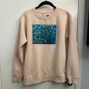 Vans x Van Gogh Museum Waterlilies Crewneck in Baby Pink (small)